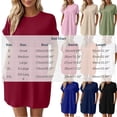 thumbnail image 3 of Levmjia Women's Casual Short Sleeve Dress Crew Neck A Line Swing Dress with Pockets Solid Color Loose Fit Summer Beach Sundress, 3 of 9