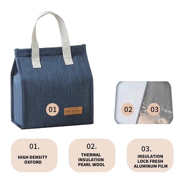 Tainini Insulated Lunch Bag Reusable Lunch Box Lunch Cooler Tote Bag for Women Men Adults Work Picnic