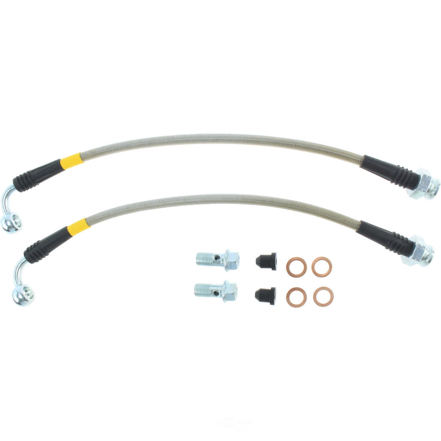 StopTech 950.42502 Stainless Steel Braided Brake Hose Kit Fits 350Z 370Z G35 Q40 Fits select: 2008 INFINITI G35, 2015 INFINITI Q40