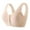 Beige, variant on Wireless Front Closure Bra for Women, Comfort Full Coverage Easy Close Button Bras for Seniors Large Size Front Buckle Corset(Pink,F)