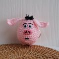 thumbnail image 2 of Colgante de cerdo volador Taiyi de lana tejida a mano y crochet para regalar a tu novia. Producto terminado., 2 of 7