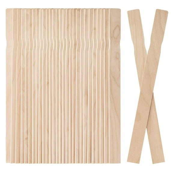 Natural Birch Wood Paint Stir Sticks, 30 Pack 12 Inch Large Popsicle Sticks for Mixing Epoxy Resin Paint, DIY Craft Supplies for Garden Markers, Home Decor, Arts and Crafts Projects, Beige