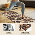 thumbnail image 4 of Beige and Brown Leopard Pattern Hot Yoga Mat Towel Non Slip for Hot Yoga - Quick-Drying Yoga Mat Cover with 4 Corner Pockets with Travel Bag - Hot Yoga Towel Non Slip 70"x26", 4 of 6