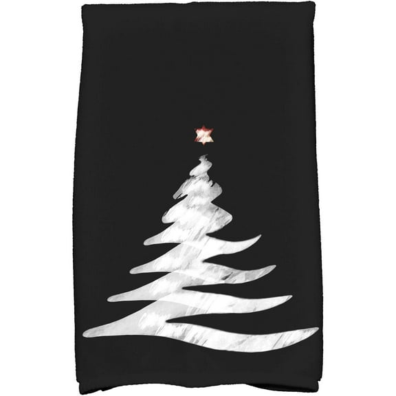 Simply Daisy 18" x 30" Wishing Tree Holiday Geometric Print Kitchen Towel