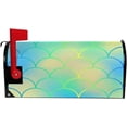 thumbnail image 5 of Coolnut Mailbox Cover Colorful Mermaid Scales Post Mail Box Cover Magnetic Mail Wraps Cover Oversize 25.4" L x 20.78" W, 5 of 5