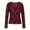Red, variant on Womens Mesh Long Sleeve Tops Lace Hollow out Crew Neck Sexy See Through Tee Shirts Party Club Night Lace Blouse Coffee M