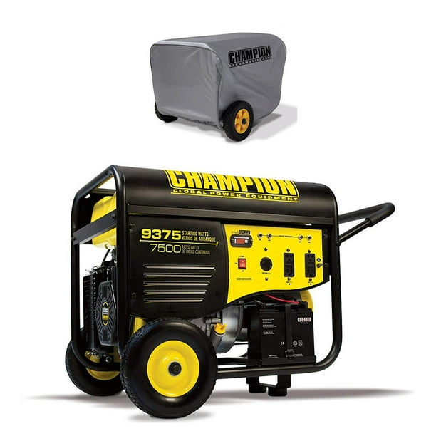 Champion 7500 Watt Portable Gasoline Generator w/ Vinyl Portable