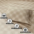 thumbnail image 4 of Regency Heights Cal King Size Cotton Flannel Sheet Set, 4-Piece Flannel Bed Sheets Cal King, 100% Cotton Bed Sheets Set with Deep Pocket, Tan Plaid, 4 of 7