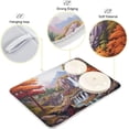 thumbnail image 4 of Waterfall Painting Dish Drying Mat, Absorbent Microfiber Pad Protector For Kitchen Counter Top Mat Dish Drainboard 16x18in, 4 of 7