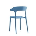 thumbnail image 4 of Dining Chairs, Stackable Plastic Chairs Set of 4, Polypropylene Seat with Reinforced Feet, Kitchen and Patio Chairs, 29.9 Inch, 4 of 7