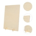 thumbnail image 3 of Voiceine Wooden Pegboard Display Stand Keychain Display Stand Peg Board Accessories Countertop Rack Organizer For Jewelry Craft Shows, 3 of 11