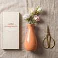 thumbnail image 3 of Unique Bargains Small Ceramic Bud Modern Cylinder Vase Orange 2.4"L x 2.4"W x 5.1"H, 3 of 6