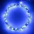thumbnail image 3 of Somnr Solar Lights Starry Solar String Lights, 33 ft 100 LED Waterproof Fairy Copper Wire Lights for Christmas, Patio, Lawn, Garden, Wedding, Party and Valentines's Decorations (Blue), 3 of 7