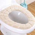 thumbnail image 2 of 6 Piezas Calentador de Colores Aleatorios Universal Estiramiento Engrosado Inodoro Almohadillas Cálidas Manta Estera Más Gruesa Felpa Suave Baño Lavable en Forma de O, 2 of 5