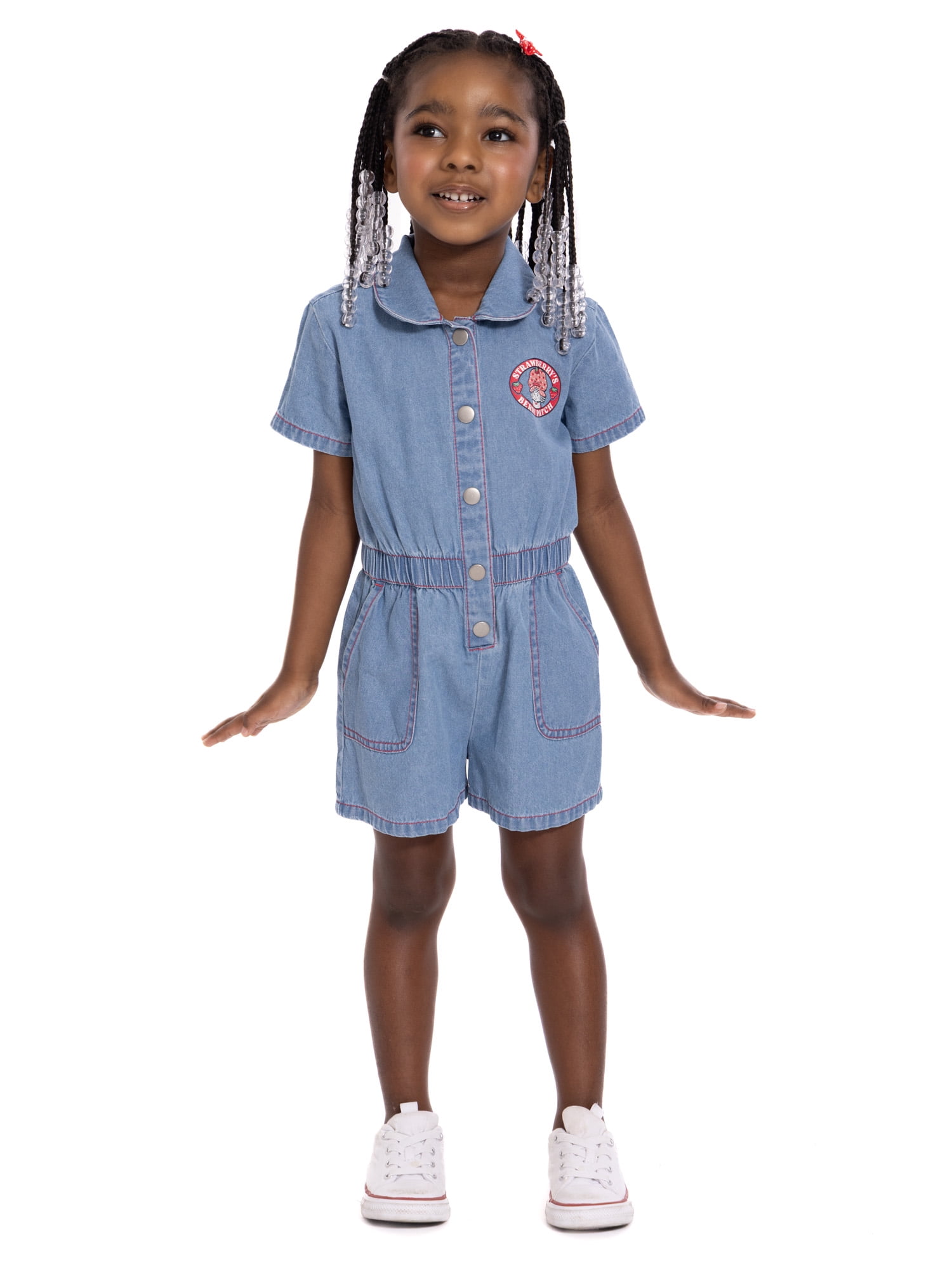 white christmas dresses Dolls Kill X Strawberry ShortcakeEmbroidered Strawberry Denim Mini Skirt