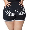 thumbnail image 2 of Skeleton Hand Womens Running Shorts Small, 2 of 4