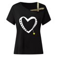 thumbnail image 4 of Fridja T-Shirt Décontracté à Manches Courtes Irrégulières pour Femmes, 4 of 6