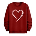 thumbnail image 3 of TaTaai Men's Valentine Heart Print Long Sleeve Round Neck Pullover, Valentine's Day Gift, Casual Sports Activewear Top Gift, 3 of 6