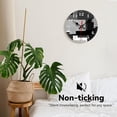 thumbnail image 5 of Wall Clock, Brown Wooden Board Silent Non Ticking Battery Operated Round Decorative Indoor Outdoor Clocks for Living Room Kitchen Bedroom Bathroom Patio 12", 5 of 6