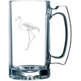 thumbnail image 1 of Flamingo Body Zoo Animal Themed Etched 25oz Beer Mug, 1 of 1