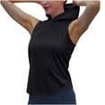 thumbnail image 2 of Njoeus Oversized Tshirts for Women White Blouses for Women Dressy Women's Summer Sleeveless Hooded Tank Top Women Running Gym Workout Active T-Shirt for Athletic Exercise Quick Dry Comfort Breathable, 2 of 5