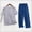 Khaki, variant on Mens Big and Tall Pajama Set Bamboo Viscose Soft Pijamas Sets for Men Loose Fit Short Sleeve Full Length Pants Pjs Sleepwear with Pockets Size L-5XL Silver