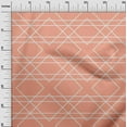 thumbnail image 2 of oneOone Polyester Lycra Peach Fabric Geometric & Floral Block Dress Material Fabric Print Fabric By The Yard 56 Inch Wide, 2 of 4