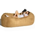 thumbnail image 7 of Jaxx 7 Foot Giant Bean Bag Sofa, Camel, 7 of 7