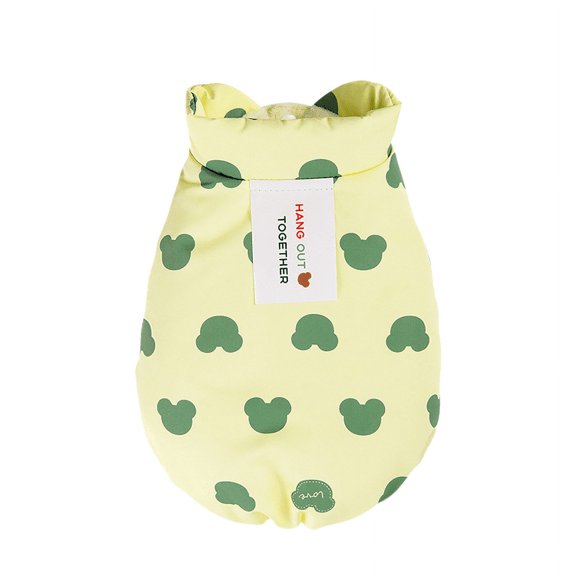 Yidarton New Printed Bear Dog Clothes Padded Warm Teddy Koji Windproof Vest Autumn And Winter Pet Cotton-padded Jacket yellow M