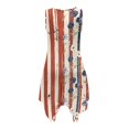 thumbnail image 5 of HELLHERO American Flag Drip Print Summer Sleeveless Sundress for Daily Wear Party, Side Pockets Pleated Asymmetric Hem Midi Dress, 5 of 8