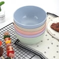 thumbnail image 2 of 3PCS Nordic Colored Wheat Straw Bowls Circular Shatter Resistant Plastic Tableware Bowls for Household Use, 2 of 9