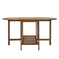 COSCO Outdoor Living Acacia Wood Folding Drop Leaf Patio Dining Table
