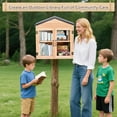 thumbnail image 6 of Outdoor Literature Exchange Box 20x14x19in, DIY Wooden Book Storage Cabinet, Free Library Kit for Community Book Sharing, 6 of 9