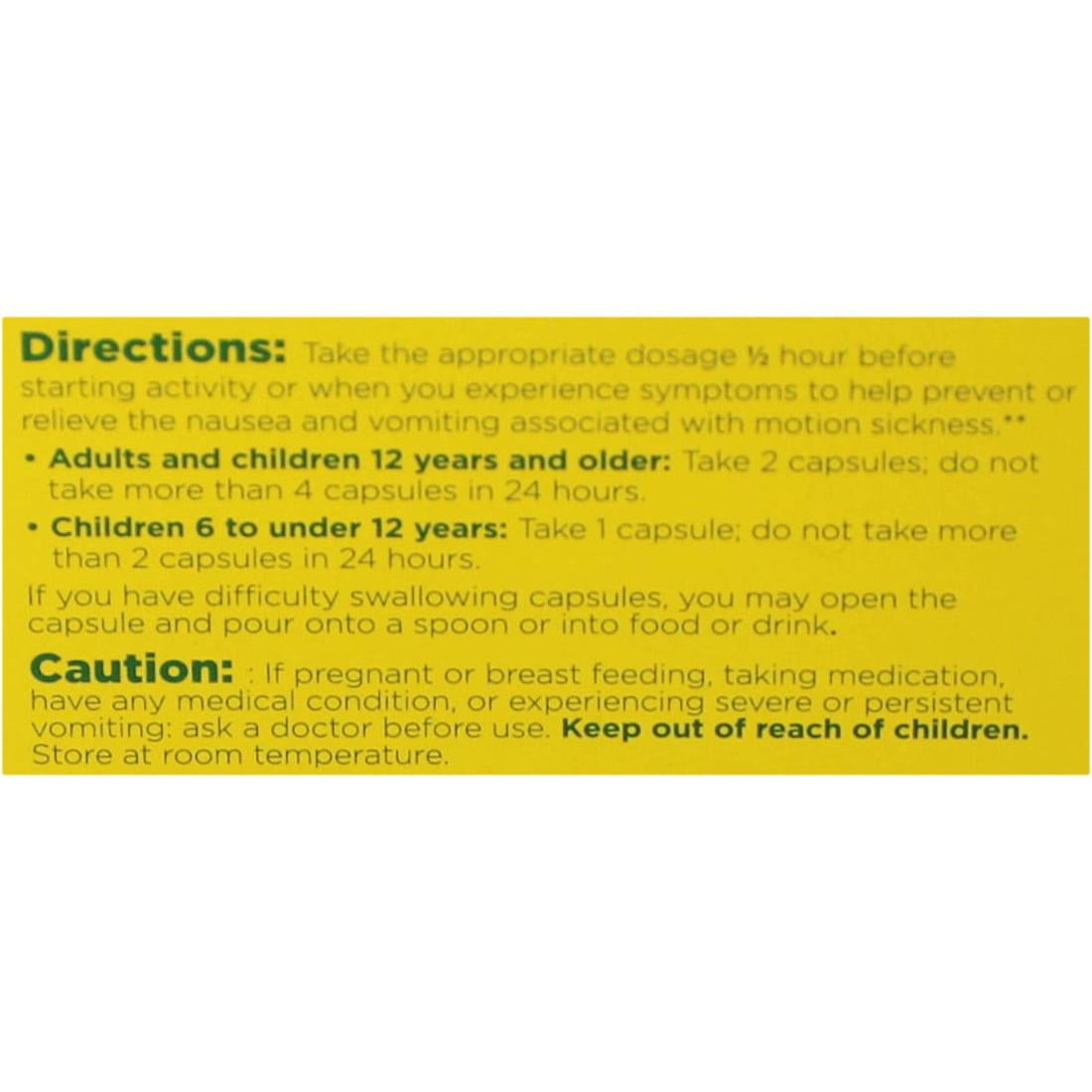 Dramamine Non-Drowsy Naturals W/ Natural Ginger, Motion Sickness Relief, 18 Capsules