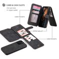 thumbnail image 3 of Black PU Leather  13 Wallet Case 2 in 1 Wallet Protective Flip Cover with Detachable Magnetic Wallet  13 Pro, 3 of 6