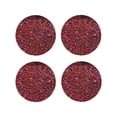 thumbnail image 1 of Vsdgher Red Glitter Print Leather Coasters for Drinks, Durable Drink Coasters 4 Set for Tabletop Protection, Luxurious Home Décor and Housewarming Gift-Round Shape, 1 of 6