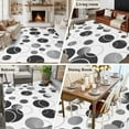 thumbnail image 6 of Area Rug 60×96in, Black Gray Circles Floor Carpet Living Room Rug, Abstract Geometric Rounds Art Non-Slip Welcome Mat Indoor Rugs for Bedroom Dining Room, 6 of 9