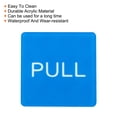 thumbnail image 4 of Uxcell Push Pull Door Sign Acrylic Self Adhesive Square Sticker Blue 4 Pack, 4 of 6