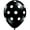 Black, variant on Burton & Burton 11" Red Polka Dots White Balloons Pack Of 50