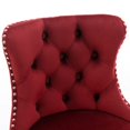 thumbnail image 3 of Swivel Velvet Barstools Adjusatble Seat Height from 25-33 Inch,Modern Upholstered Bar Stools with Backs Comfortable Tufted for Home Pub and Kitchen Island,Set of 2, 3 of 5