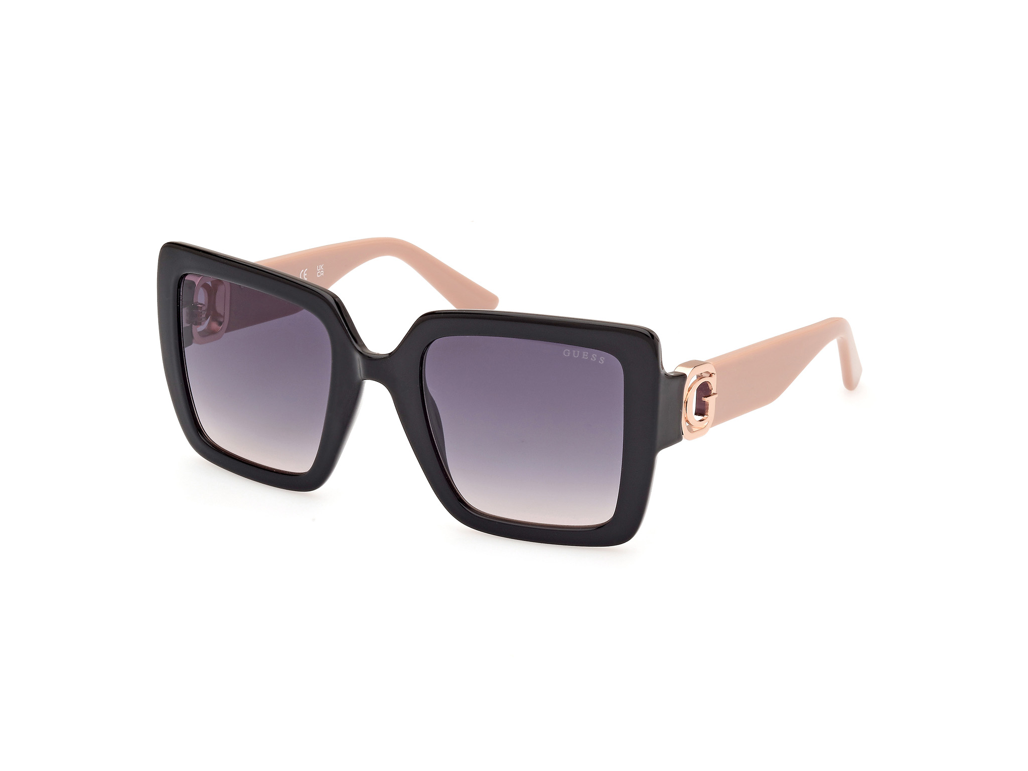 Bally 54mm Gradient Square Sunglasses Dark Havana‎ / Gradient Smoke Sunglasses Bally BY 0104 -H 25B Shiny Ivory / Gradient Smoke  main image 2