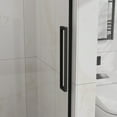 thumbnail image 5 of Frameless Shower Door Goodyo 60" W x 72" H Sliding Shower Door, Semi-Frameless Glass Shower Door, 1/4" (6mm) Thick Tempered Clear Glass with Easy-clean Coating, Stainless Steel Hardware, Matte Black,, 5 of 10