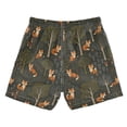 thumbnail image 7 of FORMRS Boys Swim Trunks Quick Dry Mesh Lining Beach Boardshorts, Sizes XS-XL, Green Forest Fox Pattern, 7 of 7