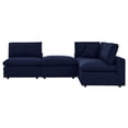 thumbnail image 6 of Modway Commix 4-Piece Sunbrella® Outdoor Patio Sectional Sofa in Navy, 6 of 10