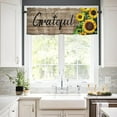 thumbnail image 3 of 3 Piece Kitchen Curtains Tiers and Valances Set, Farm Retro Newspaper Sunflower Dragonfly Bee Rod Pocket Short Window Treatment Tiers Curtains Panel and Valance for Cafe Bathroom, 3 of 5
