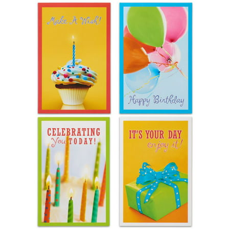 American Greetings 12 Count Happy Birthday Cards and Envelopes, Assorted (Best Greeting Card Maker)