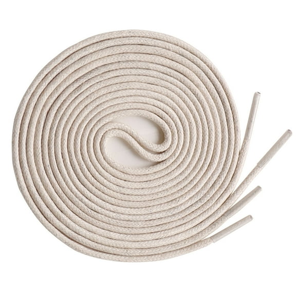 Santimon 2 Pairs Replace Shoe Laces Round Strings for Boots Sneakers Dress Shoes 71" Beige