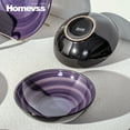 thumbnail image 5 of Home VSS Stoneware Sonoma 16pc Dinnerware Set, Outside Black + Inside Spinwash Purple, 5 of 7