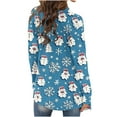 thumbnail image 5 of Christmas Cardigan for Women Open Front Knit Sweater Long Sleeve Casual Holiday Tops Xmas Tree Graphic Coat, 5 of 6