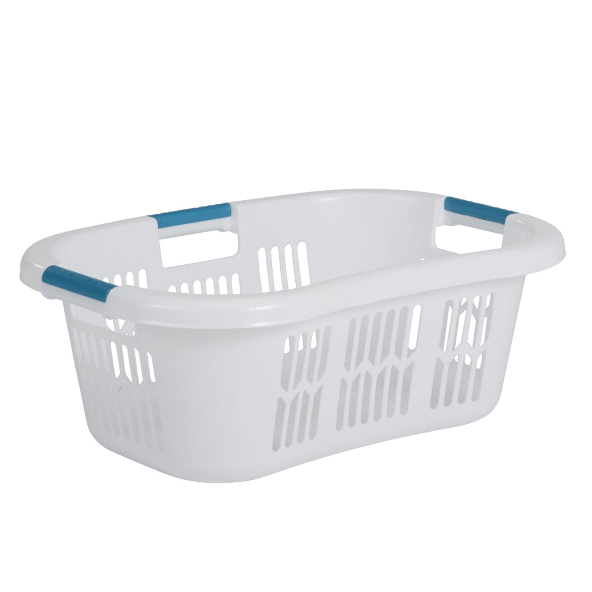 Rubbermaid 2.1-Bushel Small Hip-Hugger Laundry Basket, White (6-Pack)